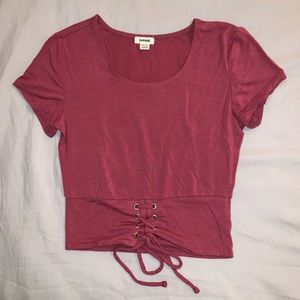 GARAGE Tie Up Crop Top